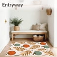 thumbnail image 3 of ODIKA 6'x9' Machine Washable Non-Slip Area Rug, Nostalgic Countryside Fall Gourd Bathroom Ensemble Elegant Antiqued High Traffic Rug, Orange, 601815, 3 of 5