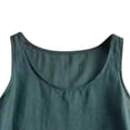thumbnail image 4 of Camisetas sin Mangas para las Mujeres Color Sólido Cuello Redondo Suéter Casual Blusa, Camisetas de Mujer Casual, 4 of 9