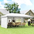 thumbnail image 2 of Outsunny 10'x 20' Outdoor Pop Up Canopy Tent W/ Carrying Bag White, 2 of 10