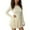 Beige(New), variant on PFRNLF Women's Square Neck Ruffle Hem Mini Dress Ruched Waist Long Sleeve Corset Short Party Dresses