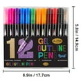 thumbnail image 3 of XDDST Diamond Outline Markers Pen 12Pcs Glitter Metallic Markers Self Outline Metallic Glitter Markers Double Line Outline Pens for Doodling Drawing and Calligraphy, 3 of 9