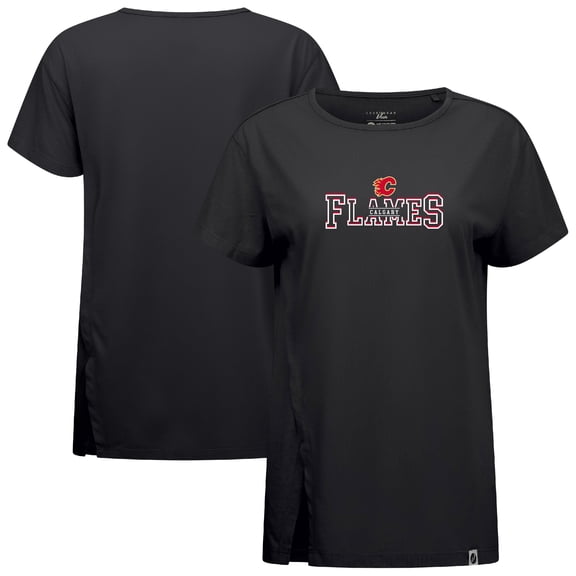 Women's Levelwear Black Calgary Flames Influx Journey T-Shirt