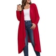 thumbnail image 4 of Cueply Women's Plus Size Cardigan Lightweight Long Sleeve Maxi Long Knitted Tops Open Front Sweater, 4 of 6