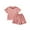 Pink, variant on fatyb Toddler Baby Boys Girls Summer Clothes Set Cotton Short Sleeve Tshirts Shorts 2Pcs Plain Outfits
