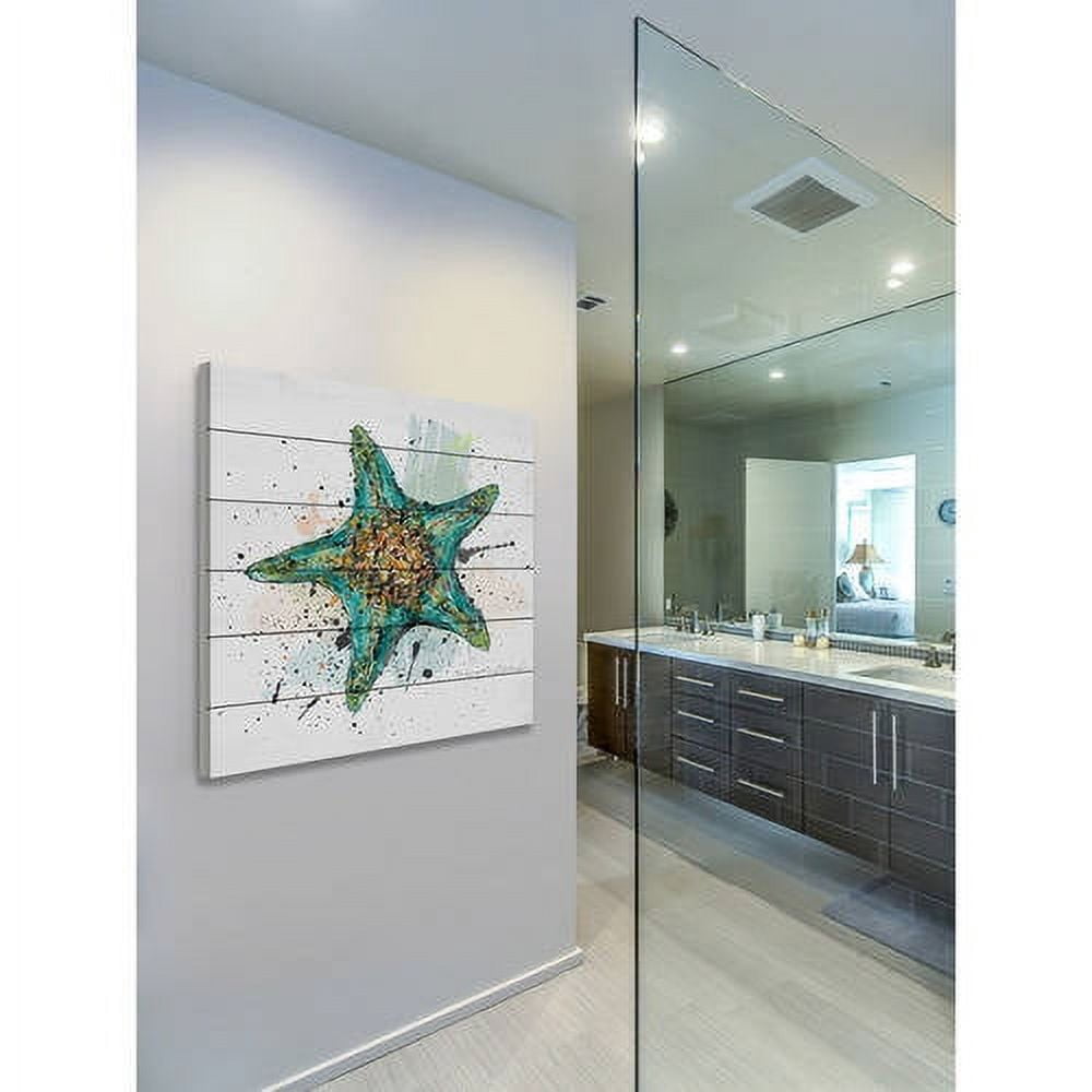 Marmont Hill "Etoile de Mer 3" by Marie-Eve Pharand Painting Print on White Wood