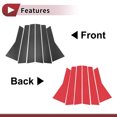 thumbnail image 3 of Unique Bargains 6 Pc Car Door Pillar Window Trim for Honda CRV 2012-2016 Black Carbon Fiber, 3 of 6