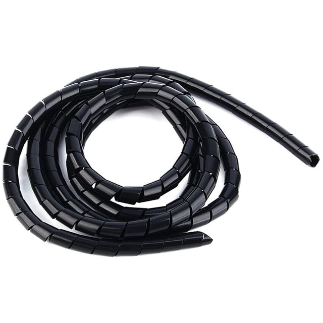 Organizador de cables en espiral, envoltura de cables en espiral de 5 m, gestión de encuadernación de cables en espiral, suministros de acabado industrial, rendimiento inigualable