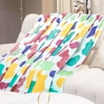 thumbnail image 4 of Fleece Bed Blanket Twin Size Soft Colorful Girls Throw Blanket 60x80inch Lightweight Fuzzy Cozy Rainbow Twin Blanket for Bed Couch Travel Camping, 4 of 6
