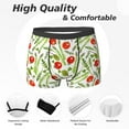 thumbnail image 2 of Men's Boxer Briefs, Asparagus tomato Pattern Soft Comfy Mens Underwear Boxer Briefs Breathable With Widen Waist, 2 of 7