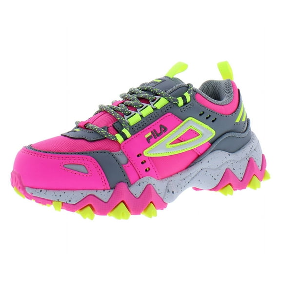 Fila Oakmont Tr Girls Shoes Size 2, Color: Pink/Grey