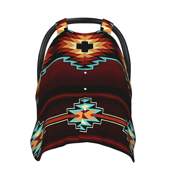 Aztec Tribal Baby Car Seat Canopy Cover Multi Use Nursing Cover for Newborn Car Seat Canopy Mom Nursing Breastfeeding Covers Newborn Shower Gift