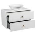 thumbnail image 4 of Modern Wall-Mounted Bathroom Vanity with Washbasin | Dune White Matte Collection | Non-Toxic Fire-Resistant MDF-32"-No Mirror, 4 of 5