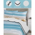 thumbnail image 4 of Quilts Twin XL Size, Beach Coastal Soft Comforter Bedding Set for Bed, Summer Nautical Seaside Starfish Shell Lightweight Quilted Bedspread with Pillow Cover(2 Pieces) for All Season, 68x98 Inch, 4 of 6