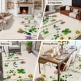 thumbnail image 6 of Area Rug 72×108in, St. Patrick's Day Shamrock Floral Floor Carpet Living Room Rug, Irish Plant Clovers Leaves Non-Slip Welcome Mat Indoor Rugs for Bedroom Dining Room, 6 of 9