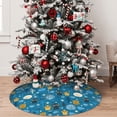 thumbnail image 5 of Sikiie Owls And Trees 30-48 inches {designName} Print Christmas Tree Skirt Snowman Xmas Tree Skirt with Edge Christmas Decorations for Holiday Party, 5 of 7