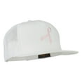 thumbnail image 5 of Breast Cancer Ribbon Embroidered Mesh Cap - White OSFM, 5 of 5