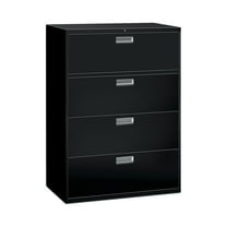 4 Drawers Lateral Lockable Filing Cabinet, Black