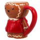 thumbnail image 3 of KAKOWELY Taza de café de cerámica con forma de hombre de jengibre, taza de café de cerámica navideña para el hogar, 3 of 5