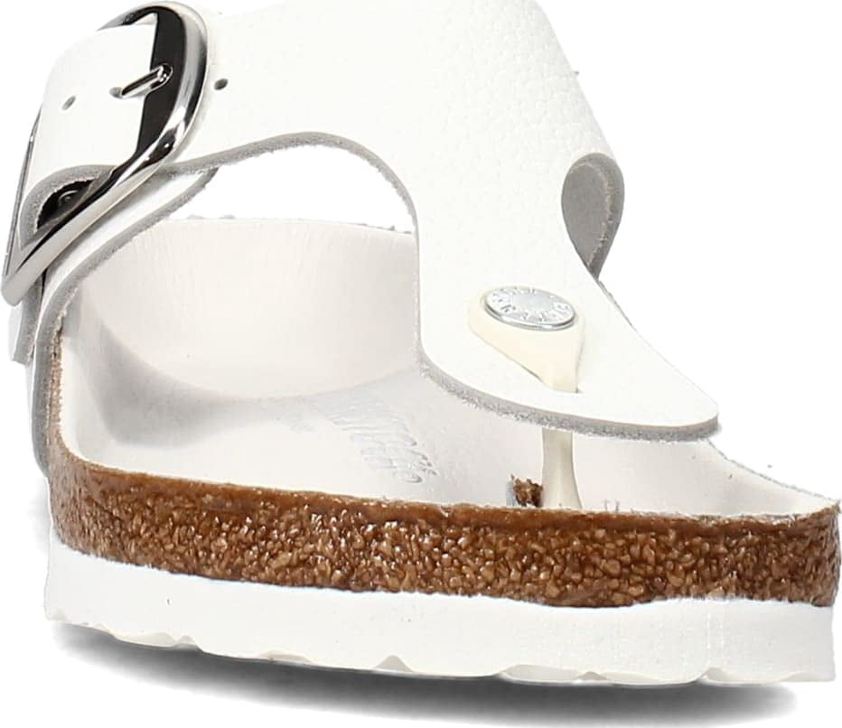 Birkenstock Women's Gizeh Big Buckle Sandals, White, 6 Medium US