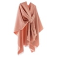 thumbnail image 6 of VICHVVY Women's Shawl tassel button Autumn and winter Fashion Soft Warm Long Large Scarves for Gifts For Ladies Pink, 6 of 6