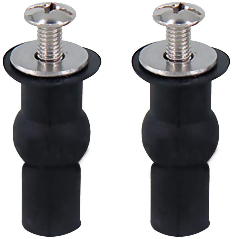 2 Pieces Toilet Seat Fixings Hinges Blind Hinges Fixing Hole Stretch Rubber Screw Fits All