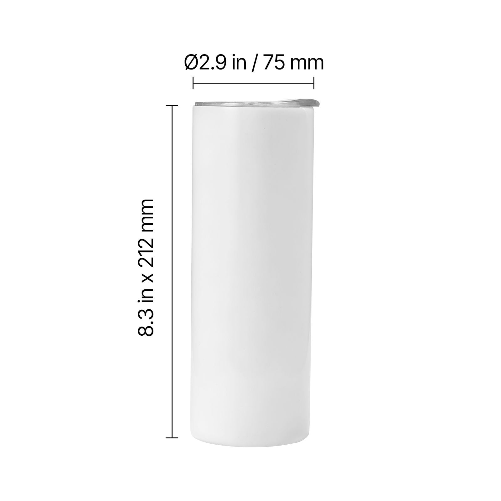 Sublimation Tumbler Bulk 20oz 304 Stainless Steel Double-Wall Vacuum Leak-Resistant with Lid Straws for DIY Custom Gifts