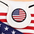 thumbnail image 4 of EeaseCA Couvre-Chef en Cuir PU Style Drapeau USA Demi-Rond pour Club, 4 of 7
