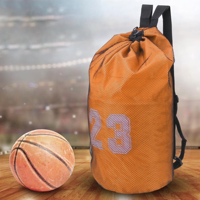 Nikou Mesh Sports Drawstring Bag, mochila de entrenamiento físico para baloncesto fútbol (naranja) Nikou Moderno