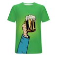 thumbnail image 5 of Fnnxeal Mens 3D Gradient Bubble Print Short Sleeve T-Shirt Novelty Green Summer Casual Tee Polyester Spandex Crewneck 7XL,Size 5XL, 5 of 5