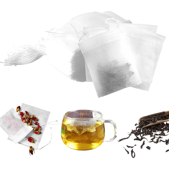 500pzs Bolsas De Filtro De Té Desechables Con Cordón 5x7cm Xtellar Blanco