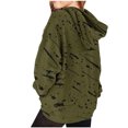 thumbnail image 3 of SGFCWSX Girls Long Sleeve Sweatshirt Kids Lightweight Hoodie Soft with Pockets Print Pullover Top Army Green Size 4 Years, 3 of 4