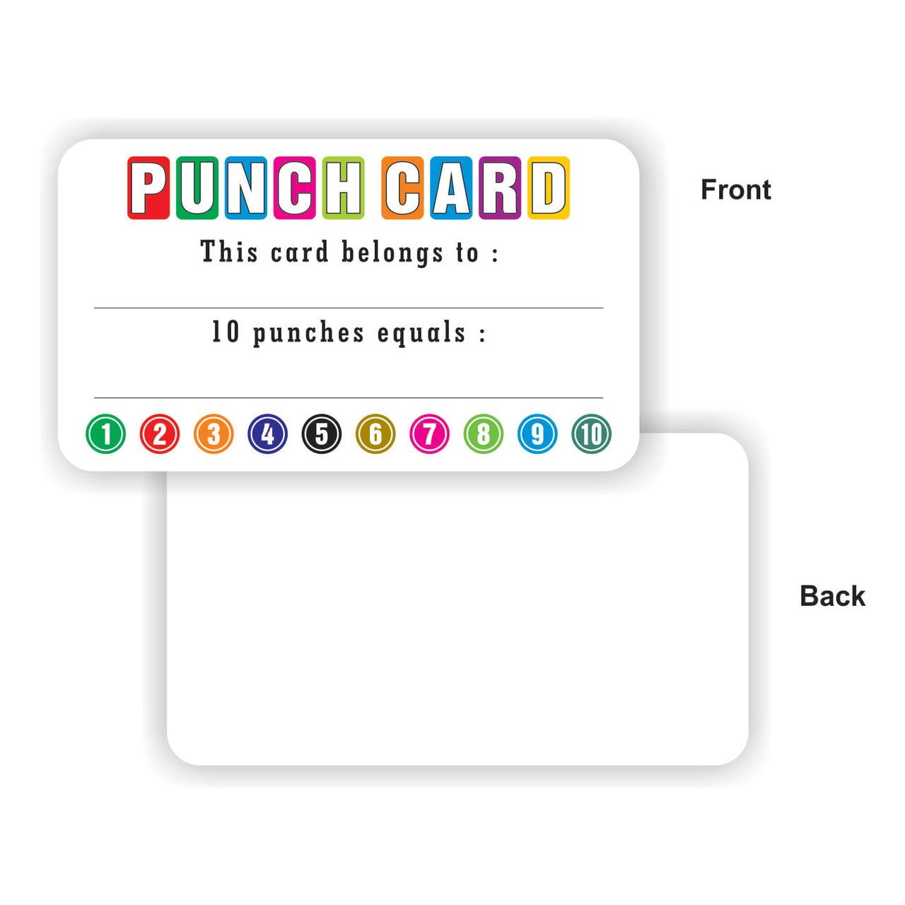 320 Pieces Punch Cards, Incentive Loyalty Reward Card Student Awards  Loyalty Cards for Business, Classroom, Kids Behavior, Students, Teachers,  3.5 x 2
