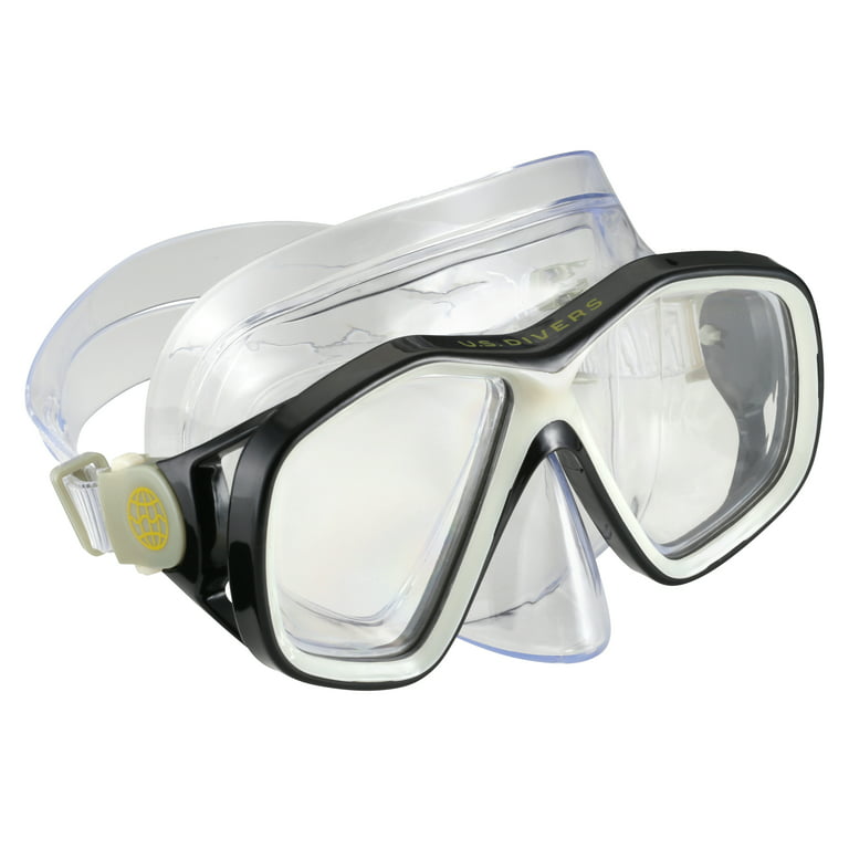 U.S. Divers Playa Snorkeling Set - Mask, Fins, Snorkel, and Gear Bag Included - S/M (Sand-Black)