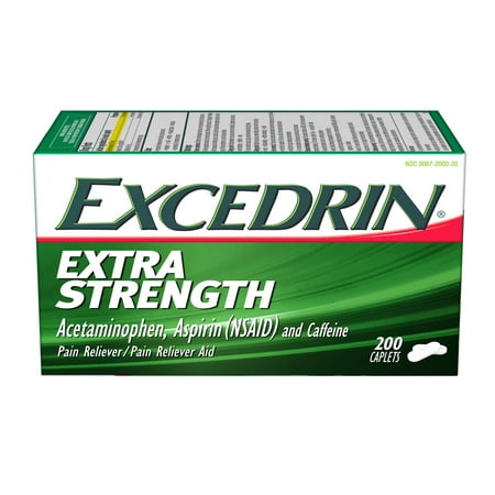 Excedrin Extra Strength for Headache Relief, Caplets, 200 (Best Over The Counter For Headaches)