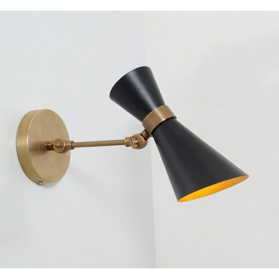 Stilnovo Style Single Light Articulated Peggy Wall Lamp Mid-Century Modern Brass Sconce