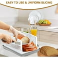 thumbnail image 3 of Jripae New Upgrade Bread Slicer for Homemade Bread, Bread Slicing Guide Adjustable Width, Foldable and Compact Cutting Guide with Crumb Tray, Suitability for Homemade Bread, Bagels, Cakes., 3 of 9