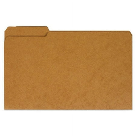 UPC: 0087547161432 | UNIVERSAL Kraft File Folders 1/3 Cut Assorted Top Tab Legal Kraft 100/Box 16143