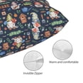 thumbnail image 3 of Goofa Garden Gnomes Print Plush Throw Pillow Case, Soft Velvet with Hidden Zipper, Decorative Cushion Cover for Sofa, Bed, Car, and Home Décor-16"x24", 3 of 6
