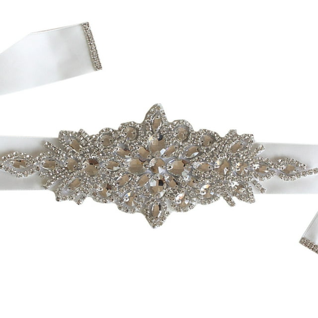 Rubans de Mariage Ceinture de Mariée Robe de Bal Rubans de Mariage en Cristal Ceintures Soirée Fait Main Strass Ceinture