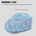 thumbnail image 4 of FUIALDOLG Candy Cane Snowflake Print Light Beret Hat, Retro Adjustable Strap Polyester Newsboy Hat for Summer Golf Outdoor, 4 of 4