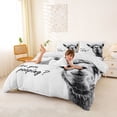 thumbnail image 2 of Erosebridal 3D Alpaca Print Queen Duvet Cover Set, Kawaii Wildlife Bedding, 3 Pieces, No Comforter, 2 of 5