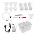 thumbnail image 2 of Sistema hidropónico de agua profunda para planta de 6 agujeros, kit de de bomba de aire para bañera de burbujas, plástico de grado alimenticio Gris Soledad Sistema hidropónico de sitio de plantas, 2 of 10