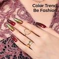 thumbnail image 2 of modelones Color Changing Burgundy Red Gel Nail Polish, 15 ML Black Red Mood Temperature Change Nail Polish Gel Soak Off Christmas Nail Art DIY Salon Manicure Holiday Gift for Girls Women, 2 of 8