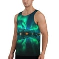 thumbnail image 2 of Salouo Northern Lights for Men's Tank Tops,Sleeveless Muscle Shirts for Men Quick Dry Workout Tank Top Gym Muscle Tee Fitness Bodybuilding Sleeveless T Shirt-, 2 of 7