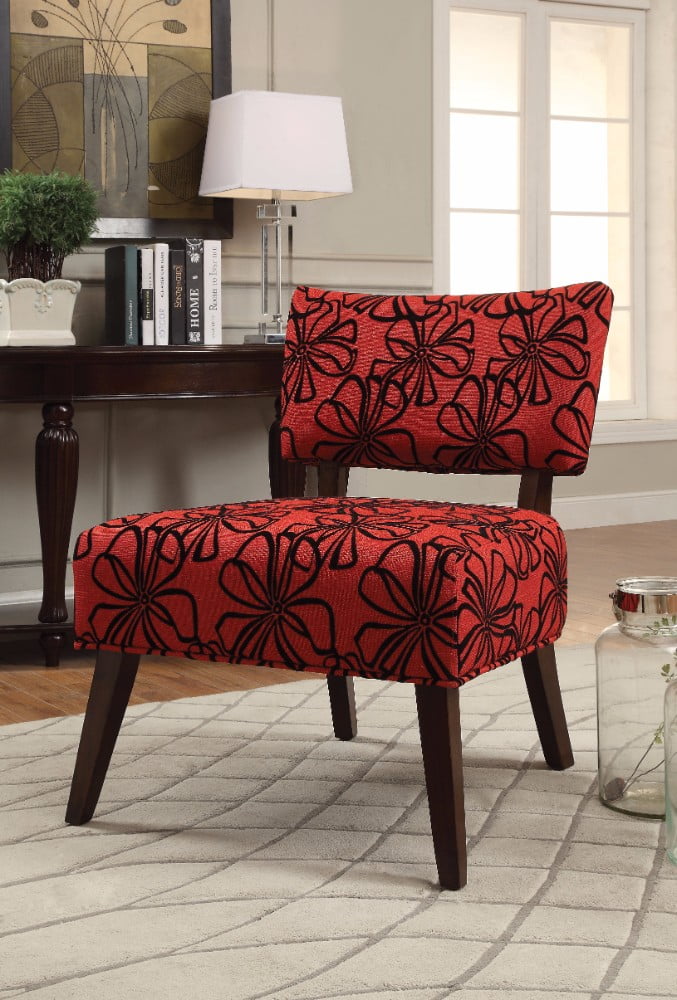 Accent Armless Chair, Red