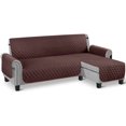 thumbnail image 1 of Housse de Canapé en Forme de L Housse de Canapé Sectionnelle Housse de Chaise Longue Réversible Protecteur de Meubles pour Décoration Intérieure (Marron, TG), 1 of 7