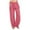 Watermelon Red, variant on oiangi Boho Pants for Women Summer Cotton Linen Trousers Drawstring Elastic Waist Beach Pant with Pockets Light Blue 2XL