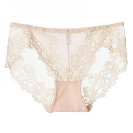 

Clearance Lace Panties Women Lingerie Soft Breathable Briefs Translucent Seamless Cotton Panty