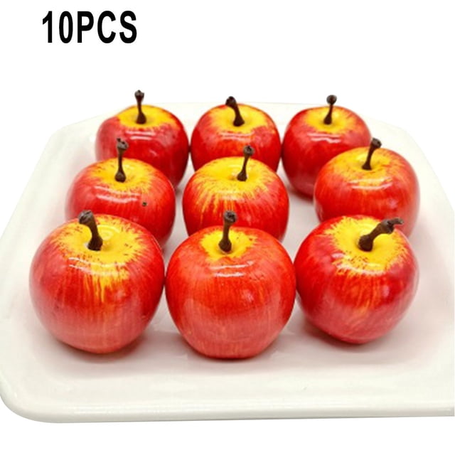 10Pcs Miniature Simulation Super Small Apples Foam Plastic Home Decor,Red Apple