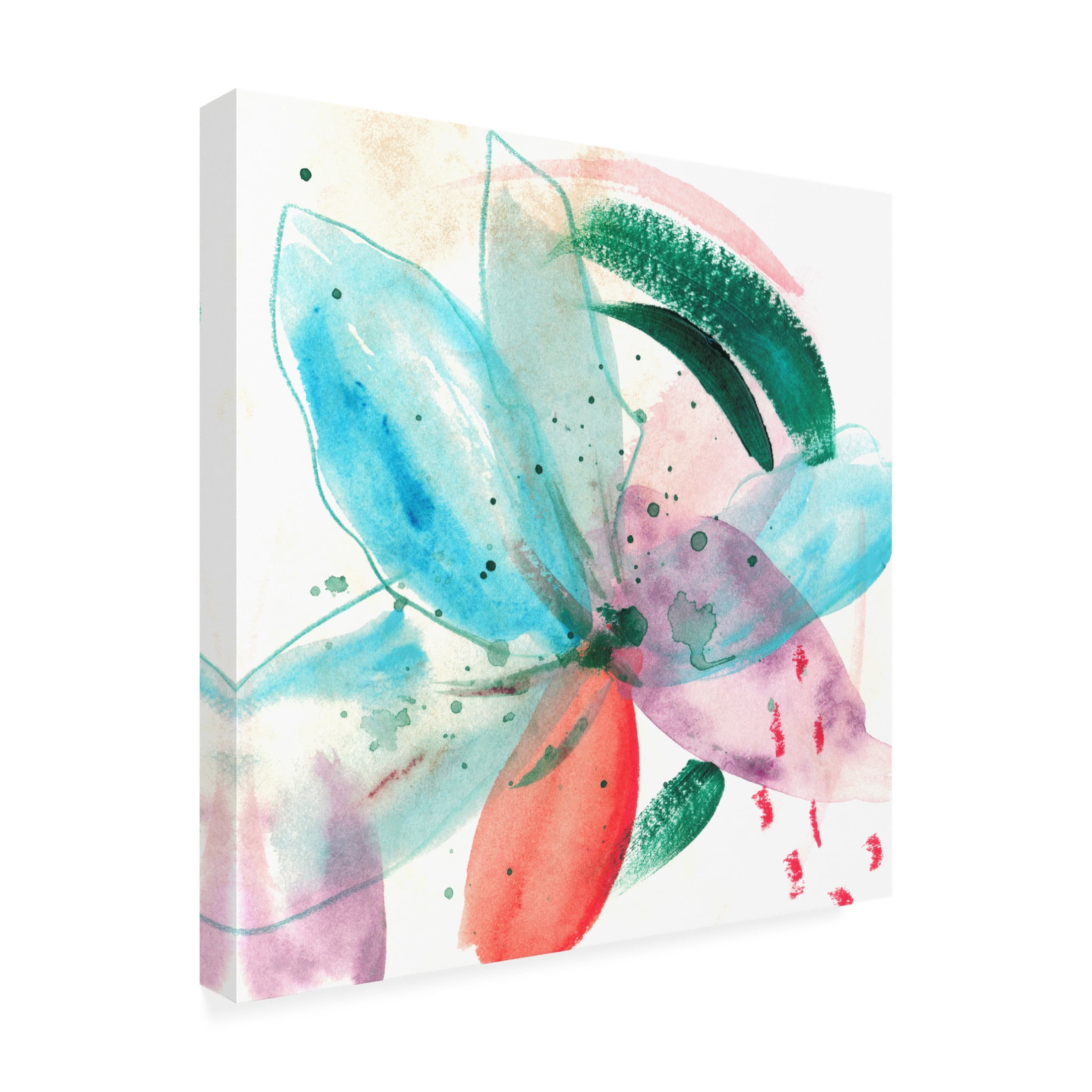 Canvas Wall Art - Melissa Wang 'Frosted Garden I' Wall Art for Living Room, Bedroom, or Office Décor by Trademark Fine Art - 14 x 14 Inches